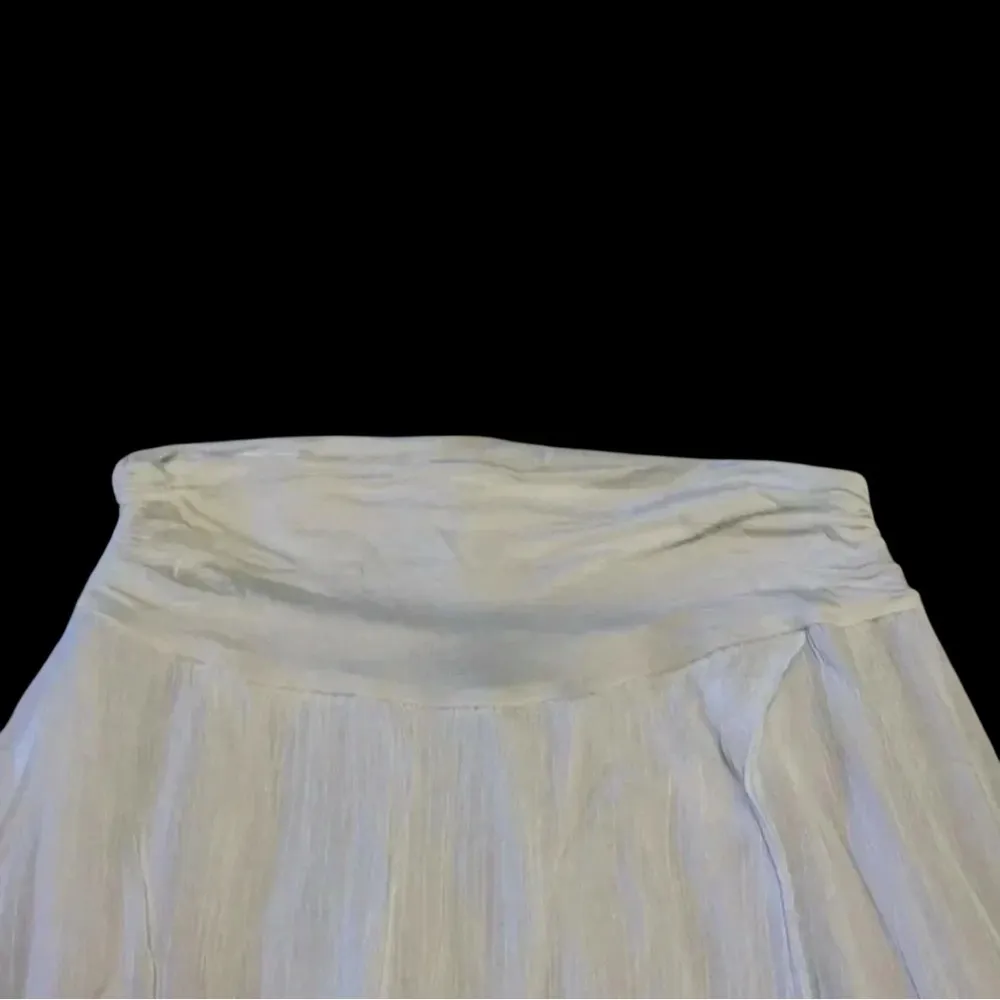 White Chiffon High Low Maxi Skirt Size XL - Image 3