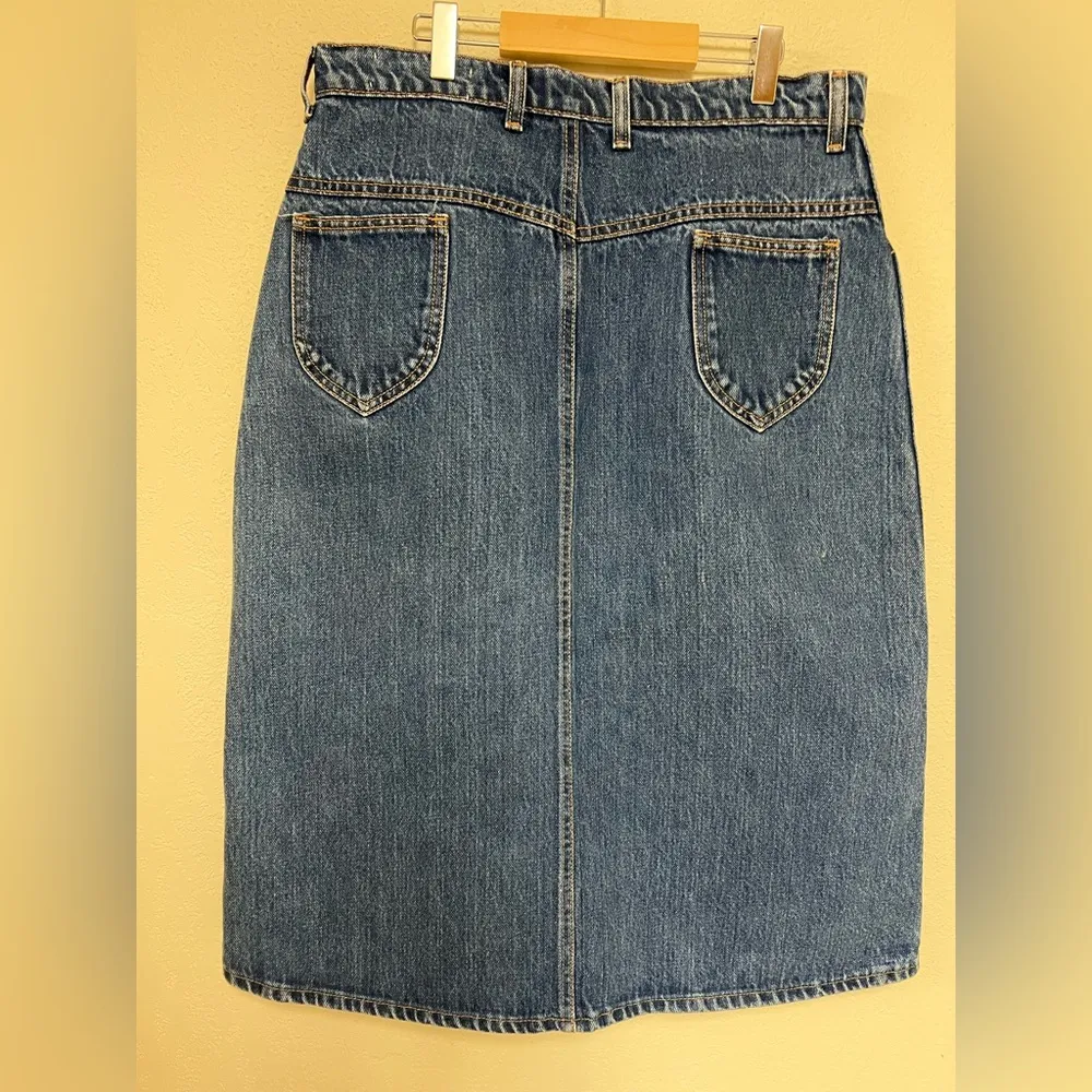 Classic Denim Skirt Hunt Club Vintage Split front skirt Unsized READ - Image 2