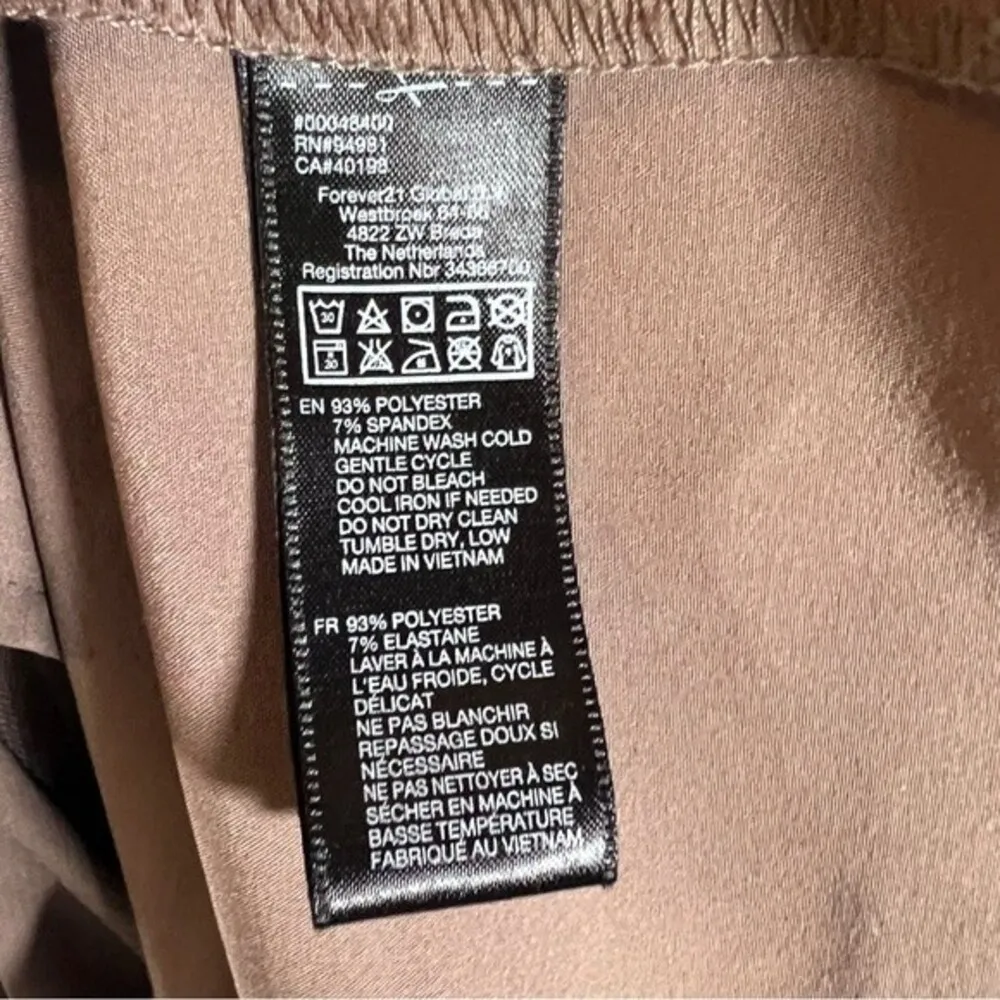 Mocha sheath dress with animal print chiffon scarf belt size large - Image 6