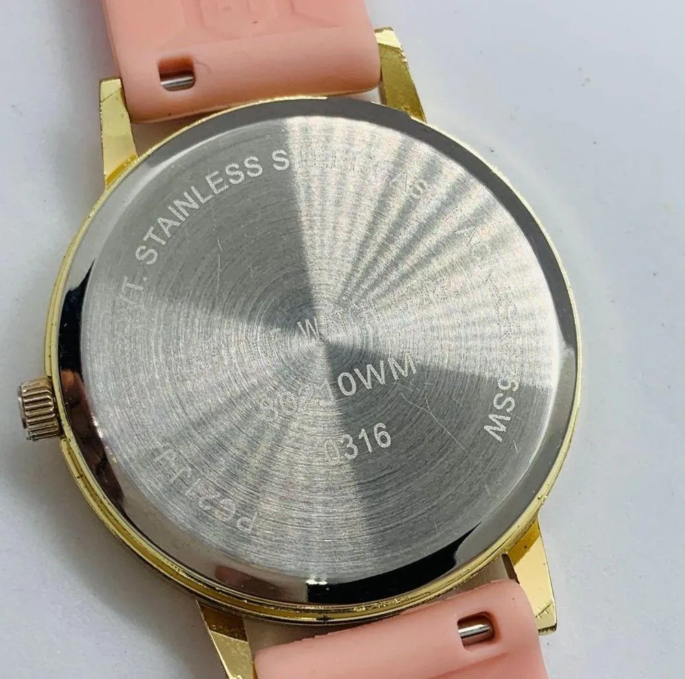 Ladies Accutime watch corp gold tone butterfly dial wristwatch 36mm fresh batter - Image 6