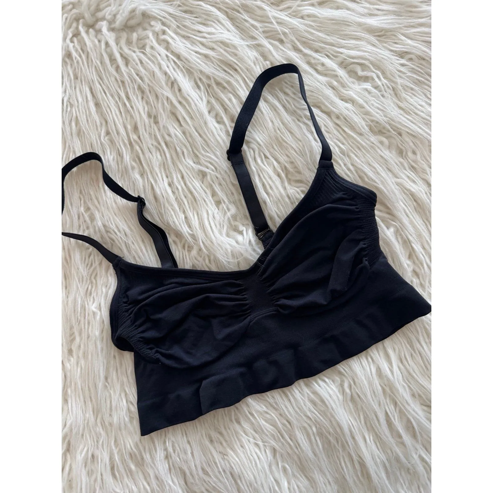 Skims Seamless Sculpt Bralette Onyx Size XL - Image 3