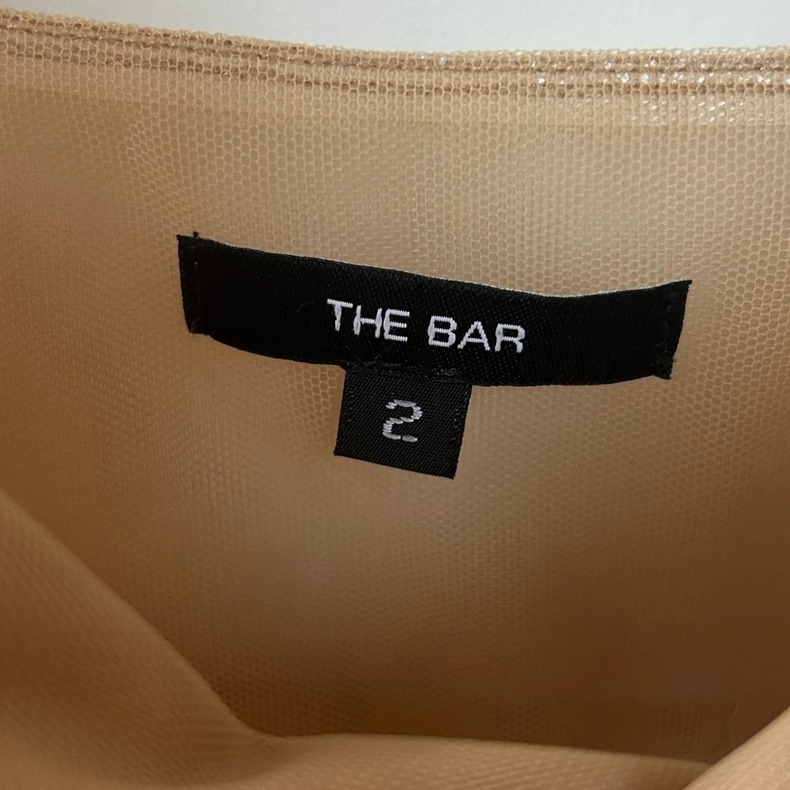 The Bar Jean Dress in Champagne Size 2 Tulle Rhinestones Bachelorette Party - Image 5