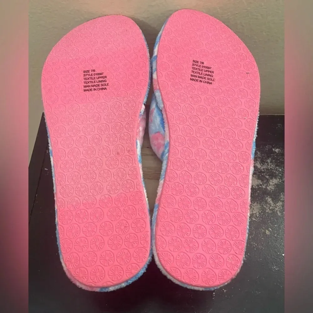 Lilly Pulitzer Bondi Blue My Little Peony Slippers Pool Shoes Preppy Size 7/8 - Image 7