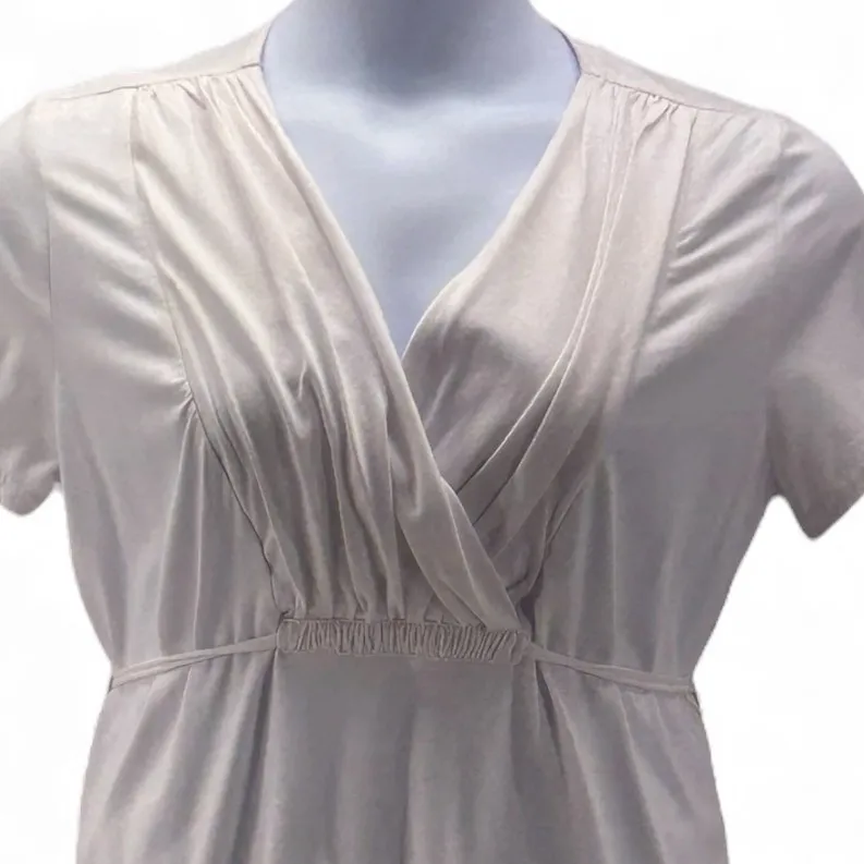 Basic Editions White Baby Doll Top‎ Large - Image 5