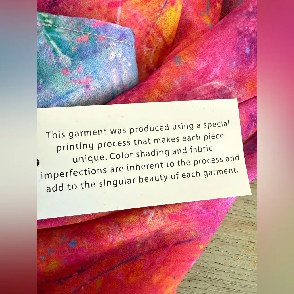 Leoma Lovegrove XL Art Tunic Birdcage Parrot Print Boho Wearable Art Top Pink - Image 9