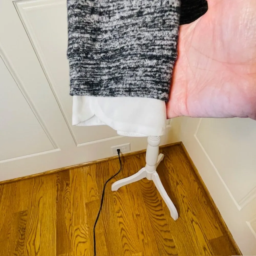 Velvet By Graham & Spencer Layered Collar Sweater Twofer Top XS White - Image 2