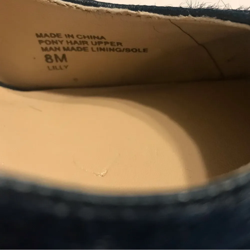 INC Lilly high heel platform pony hair upper women size 8 M - Image 12