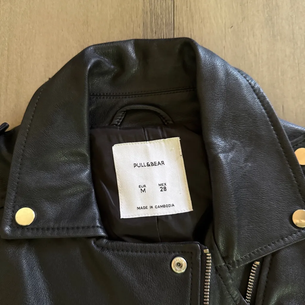 Pull & Bear  Faux Leather Jacket - Image 3