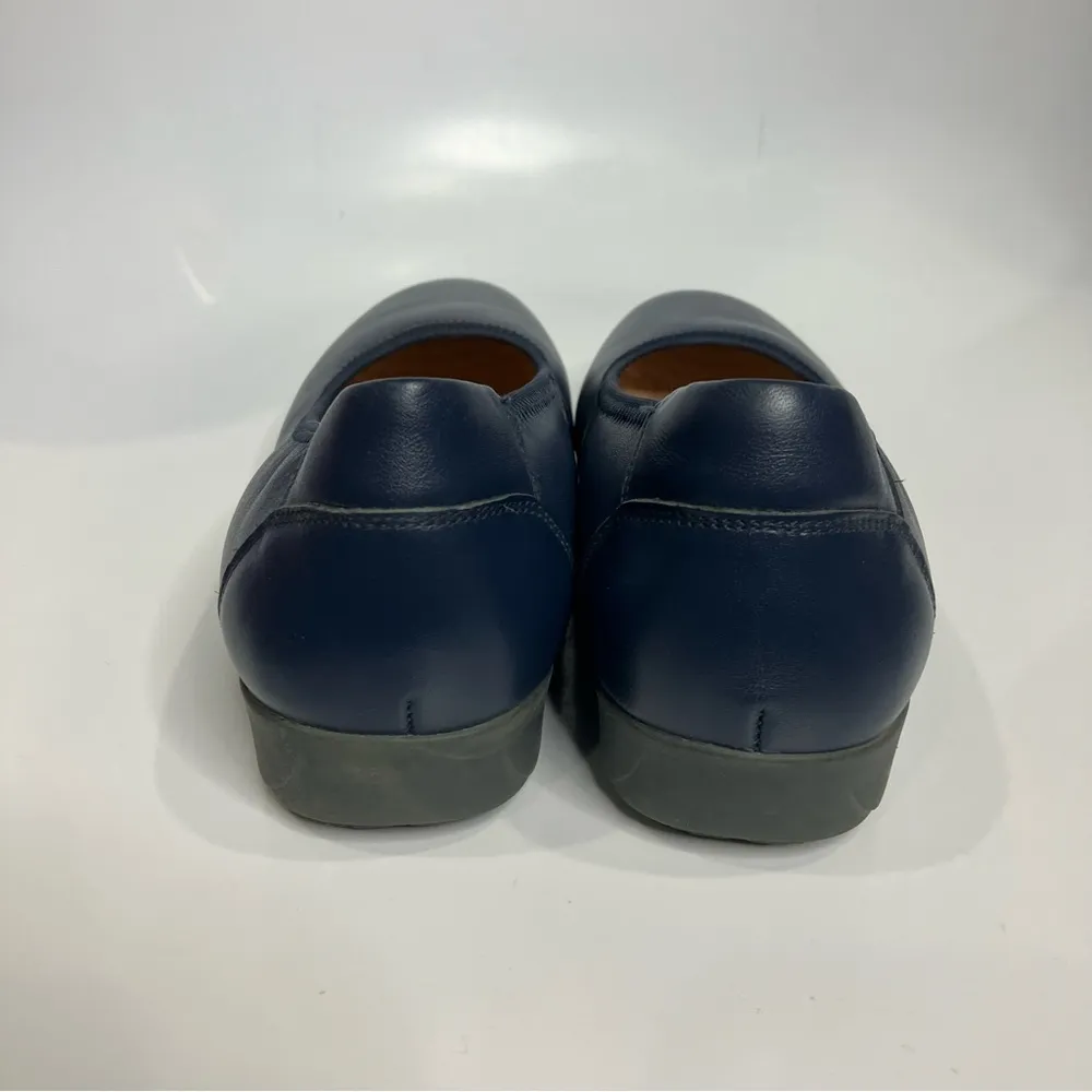 Propet Yetta blue leather flats comfort shoes women size 9 professional business - Image 5