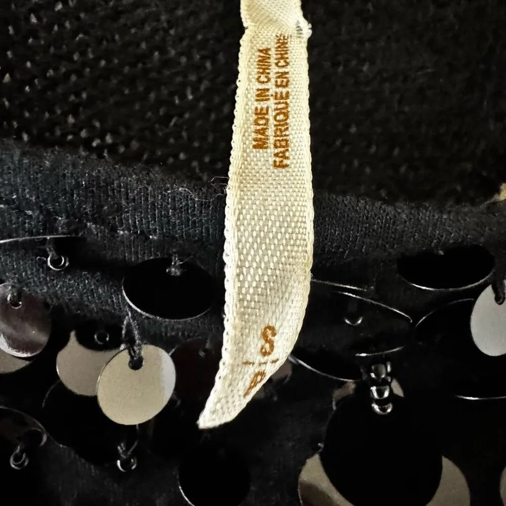 Free People Love Trapeze Crochet Tee Vee Sequins Embellishment SZ S #2395 - Image 9