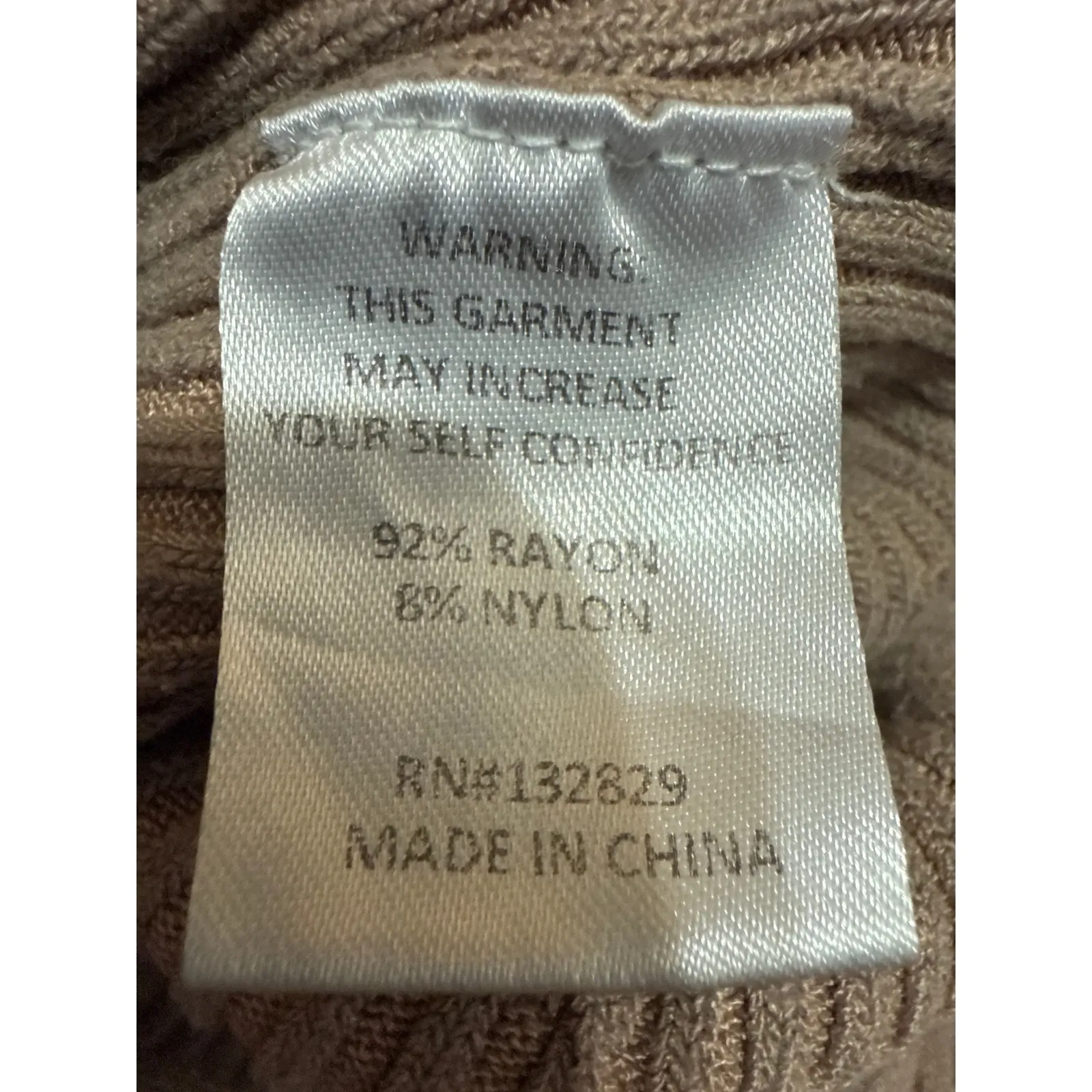 Song Of Style Tan Rib Knit High Waist Flared Bootcut Trousers Leggings Pants XL Gray - Image 6