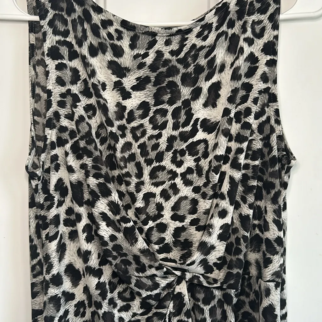 Preston & York Women’s Knee Length Animal Print Sleeveless Dress‎ Medium - Image 2