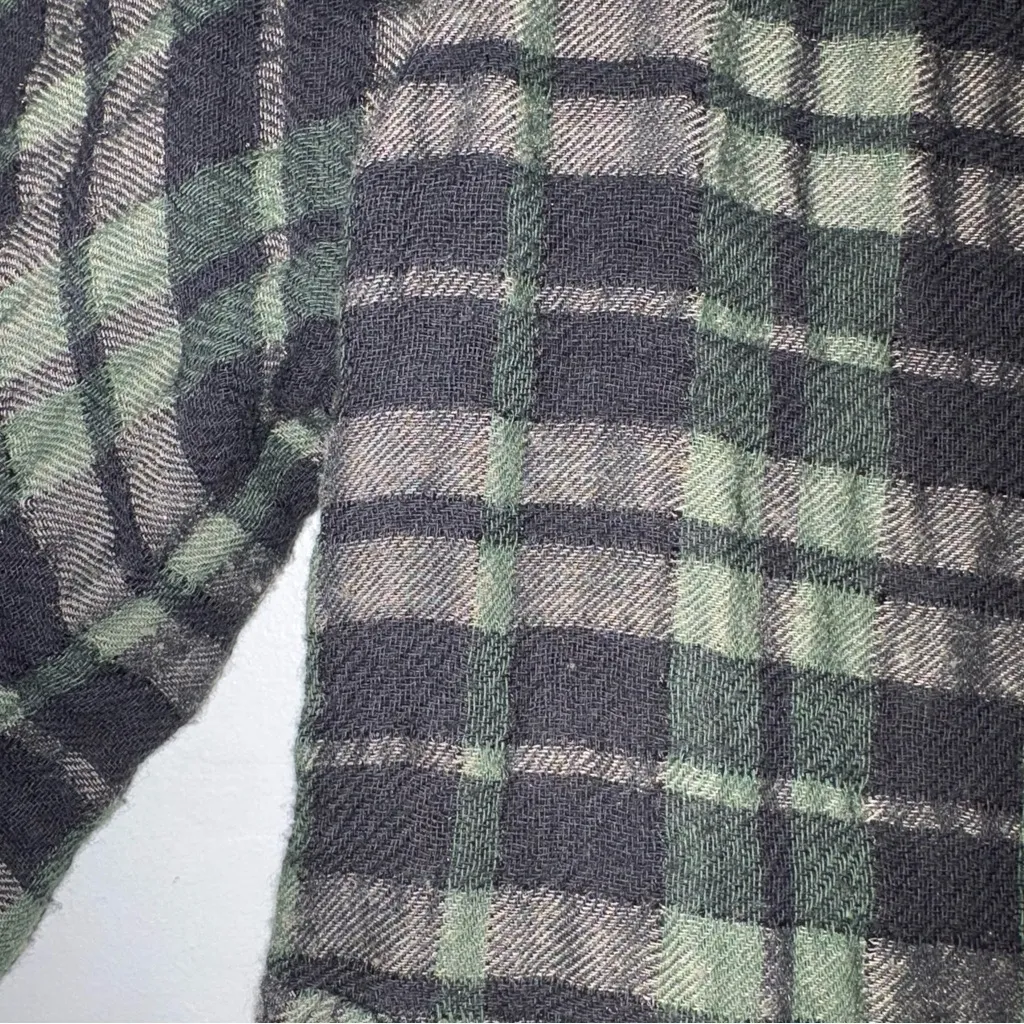 Anthropologie Holding Horses green plaid tie front ruffle peplum top size medium - Image 13