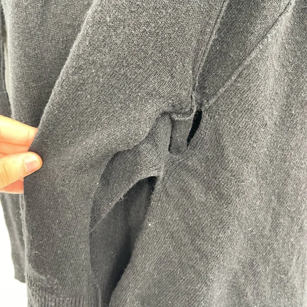 Mantle Cardigan women's wool open sweater size US 2 UK 6 black - Image 4