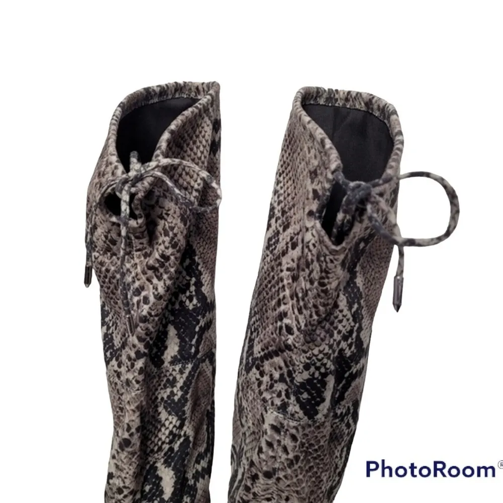 Marc Fisher Humor over the knee boot gray snake skin - Image 6