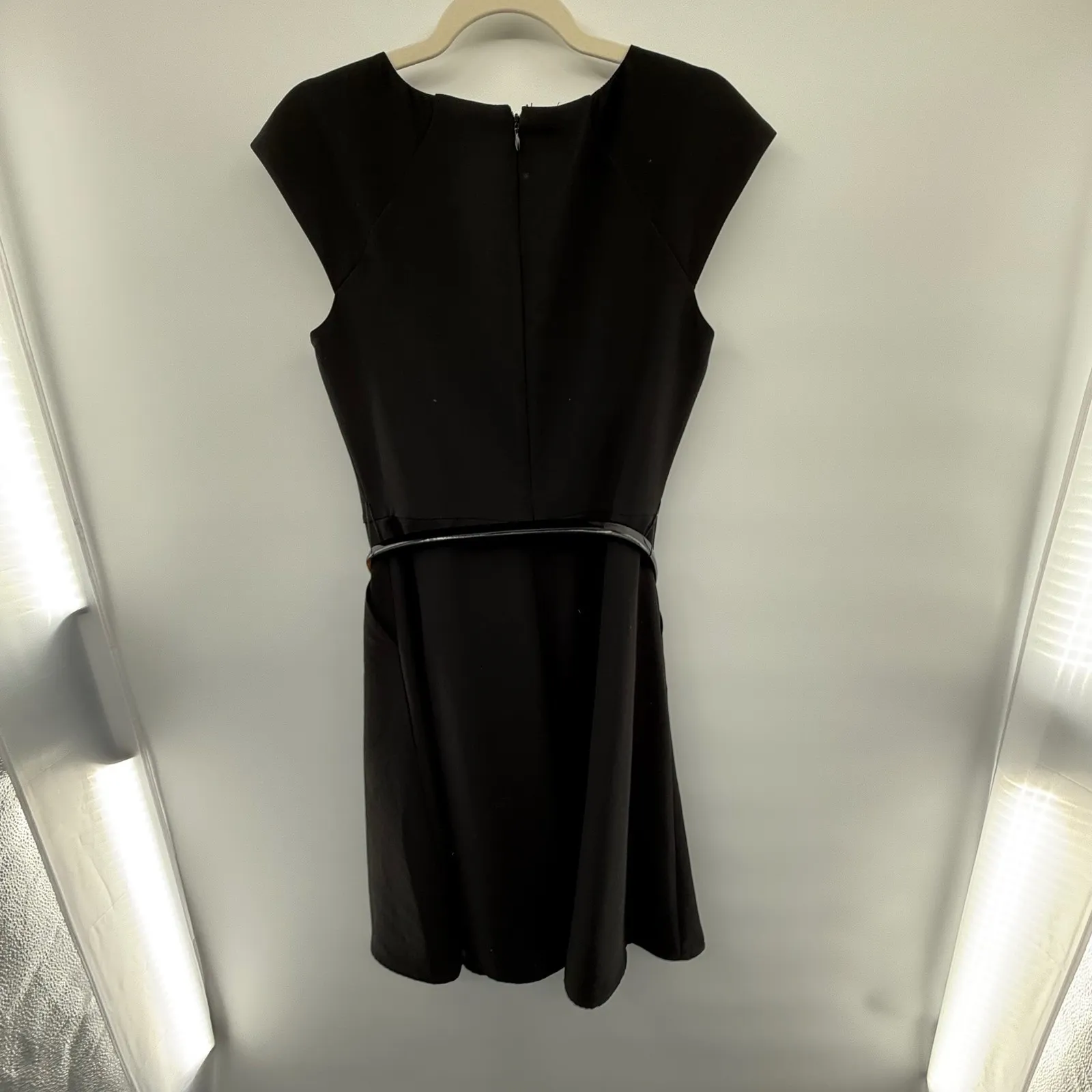 Calvin Klein Black Belted Sheath Dress  Office‎ Career Lined Classic Women's 10 - Image 7