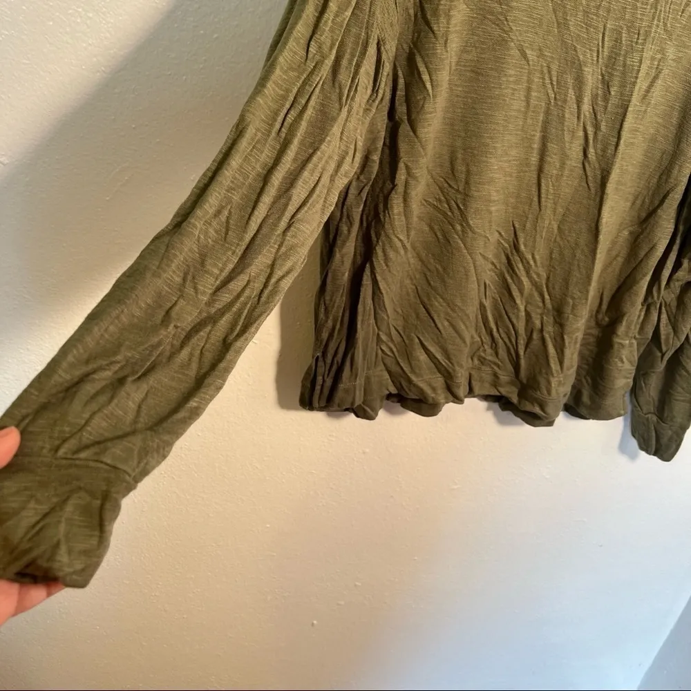 Loft Oversized Sweatshirt Army Green - Image 5