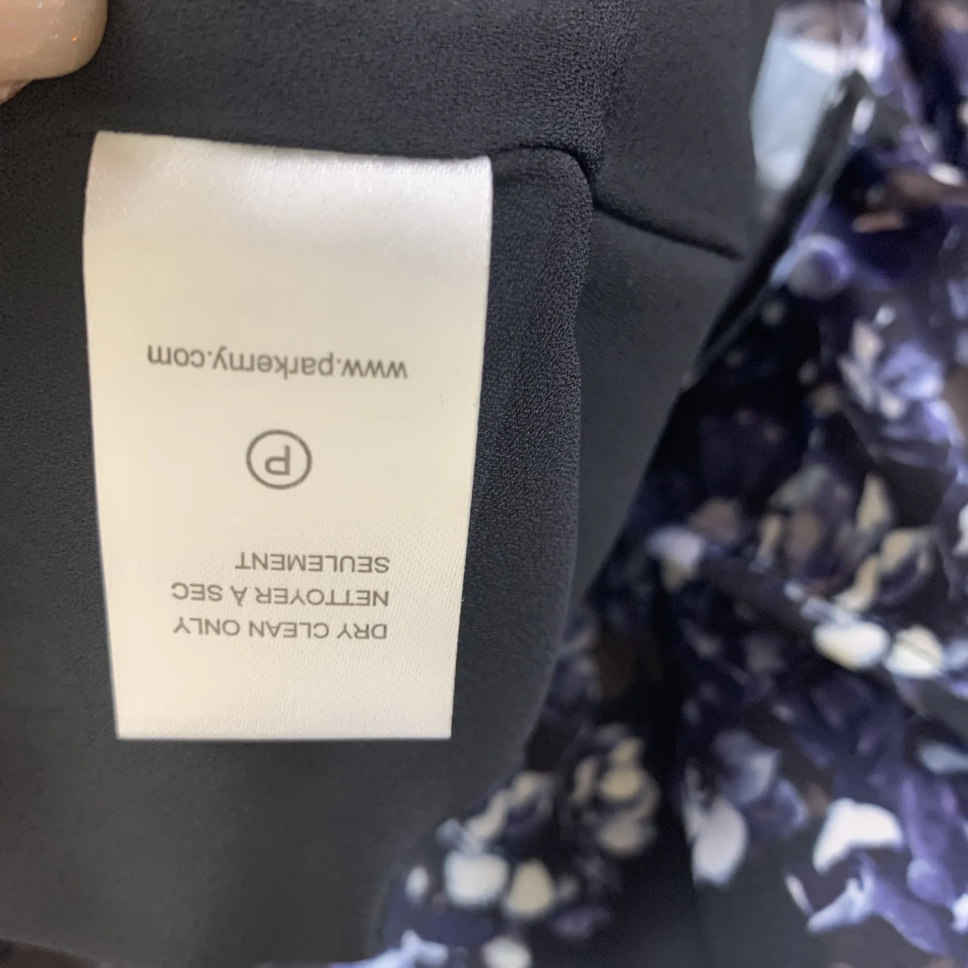 Parker New York Asymmetrical Dress Blue Bonnet Faux Wrap Size Large Ruffle NWT - Image 10