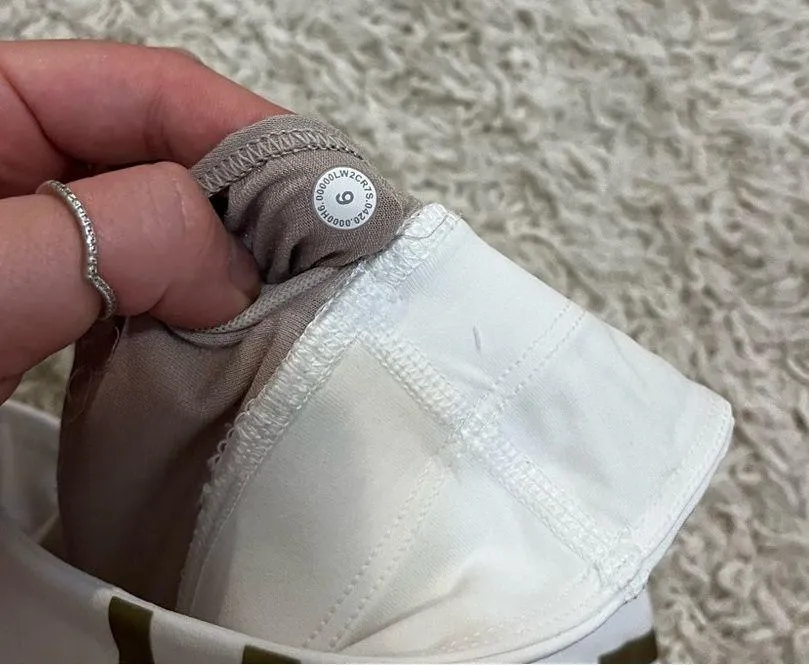 lululemon energy high neck long line limited edition sport bra white and gold - Image 3