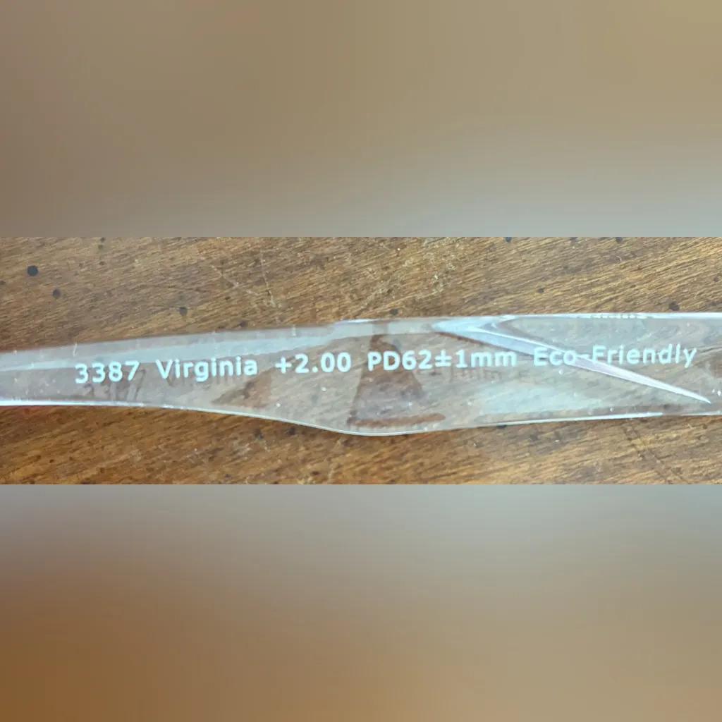 Peepers Clear Transparent Glasses readers +2.00 White - Image 3