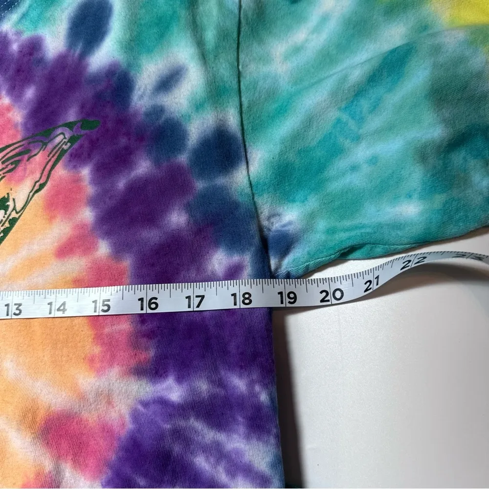 Cozumel Mexico Hand Tie Dye Short Sleeve Graphic Tee Shirt Rainbow Medium Pink - Image 5