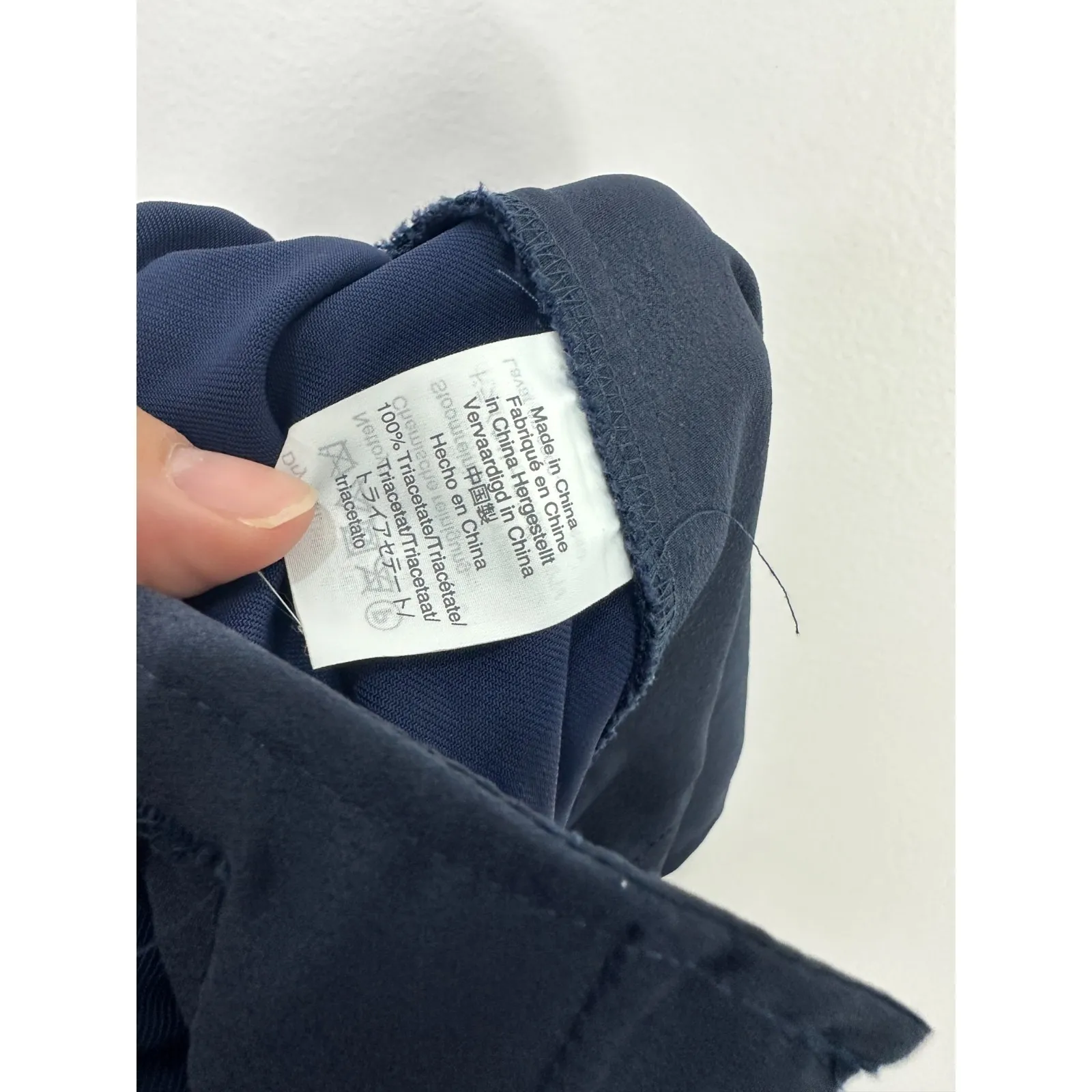 J.Crew 365 Pants 14T Navy Blue Triacetate Crepe Career Workwear Minimalist Chic - Image 4