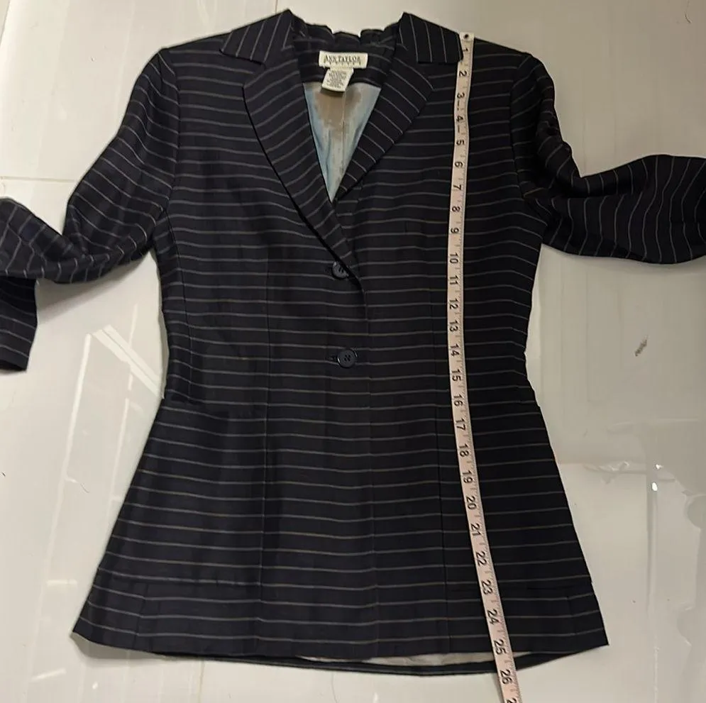 Ann Taylor Navy Striped Linen Suit - Image 10