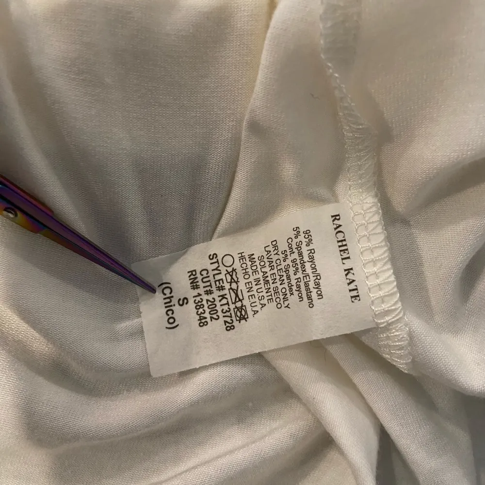 Rachel Kate Size S Cream Aqua Blue Racerback Flowy A Line Tank Top Anchor Print - Image 8