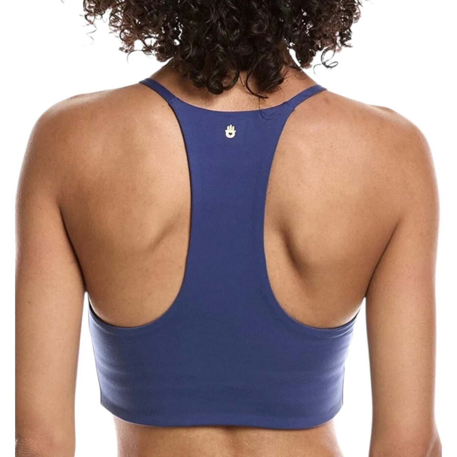 NWT Spiritual Gangster Suki Crop Tank Top Blue High Neck Women's Size Medium - Image 2