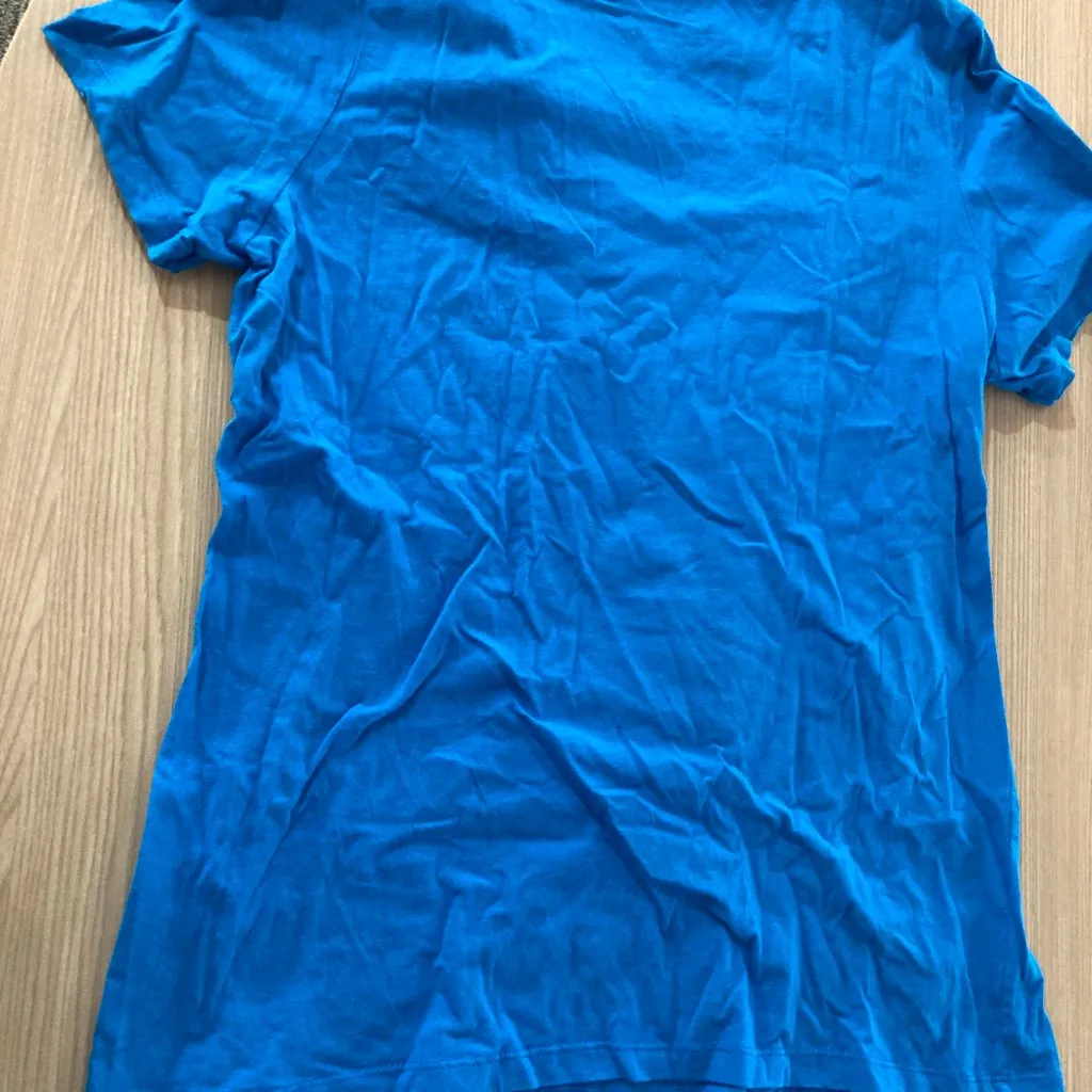 Carolina Panthers T Shirt Women Medium Majestic Blue Short Sleeve  V Neck - Image 3