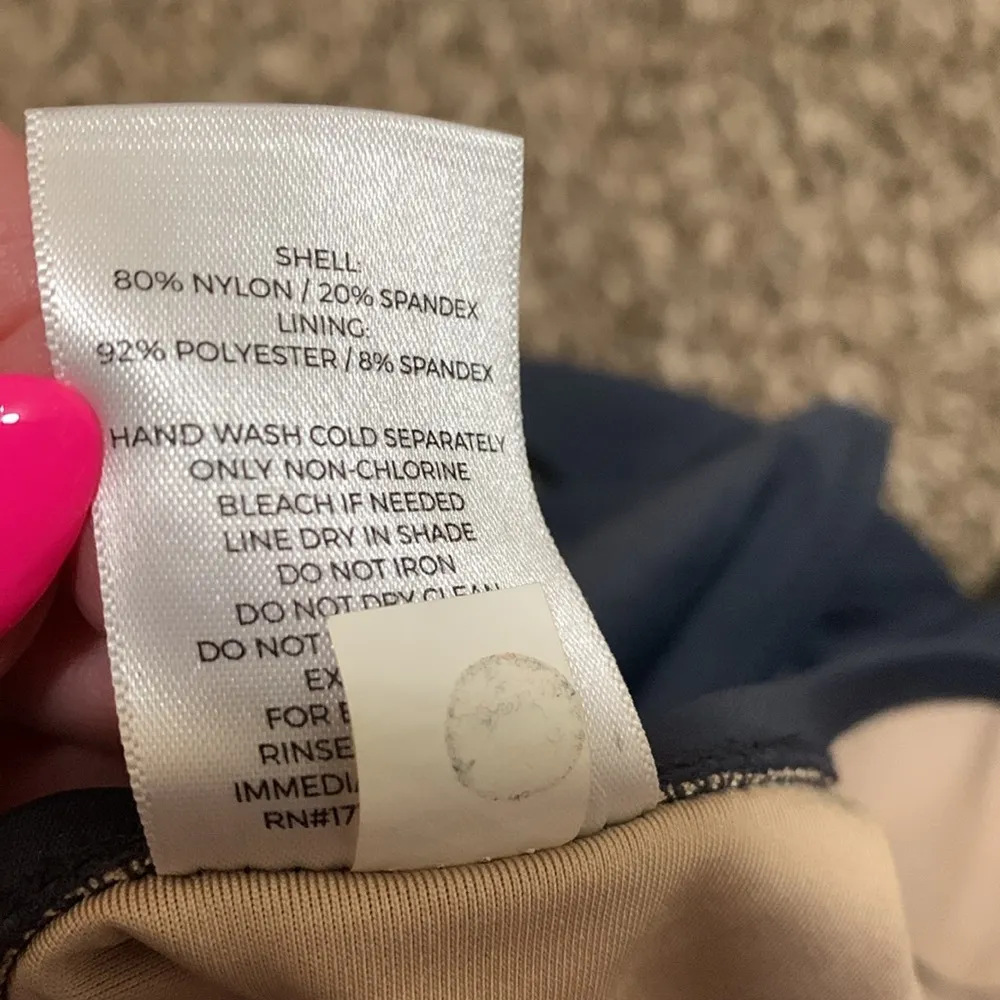 Shade & Shore One Piece Swimsuit tie front wrap charcoal gray women size LARGE - Image 9