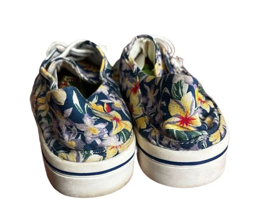 Madlove Kendra Lace-up Canvas Sneakers Tropical Print - Image 4