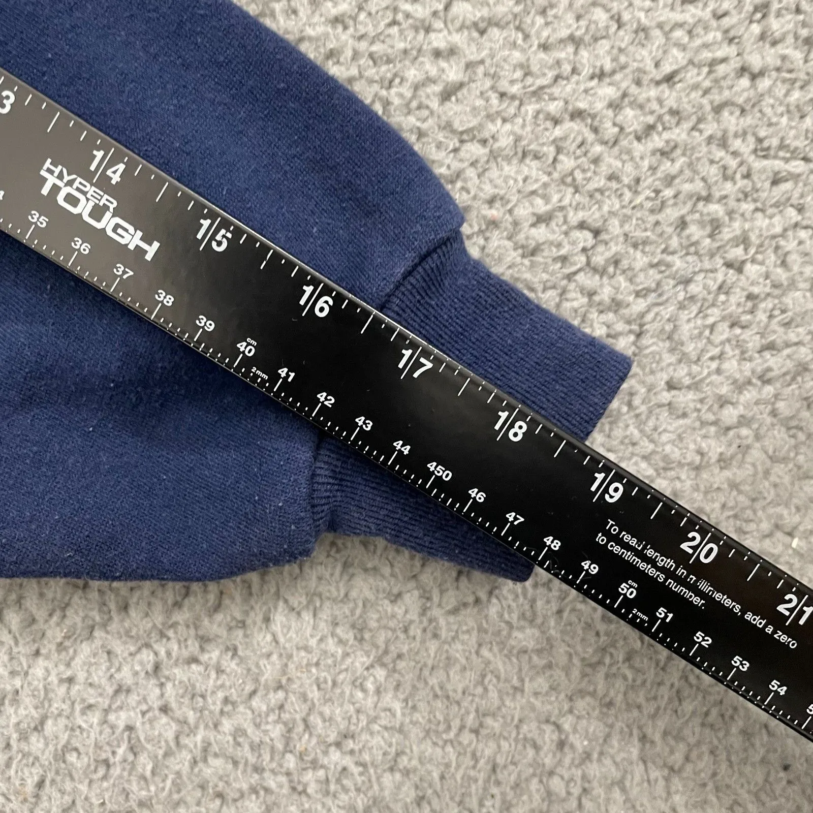 VTG Grandma Sweatshirt M Navy Double Collar Grandkids Embroidered 90s Crewneck Blue Size L - Image 7