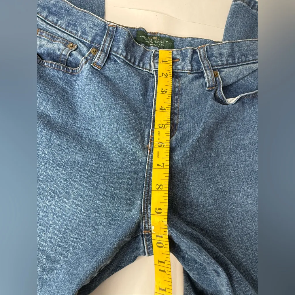 Lauren Ralph Lauren Jeans Petite Womens Size 6P Medium Wash Straight Leg Preppy‎ - Image 3