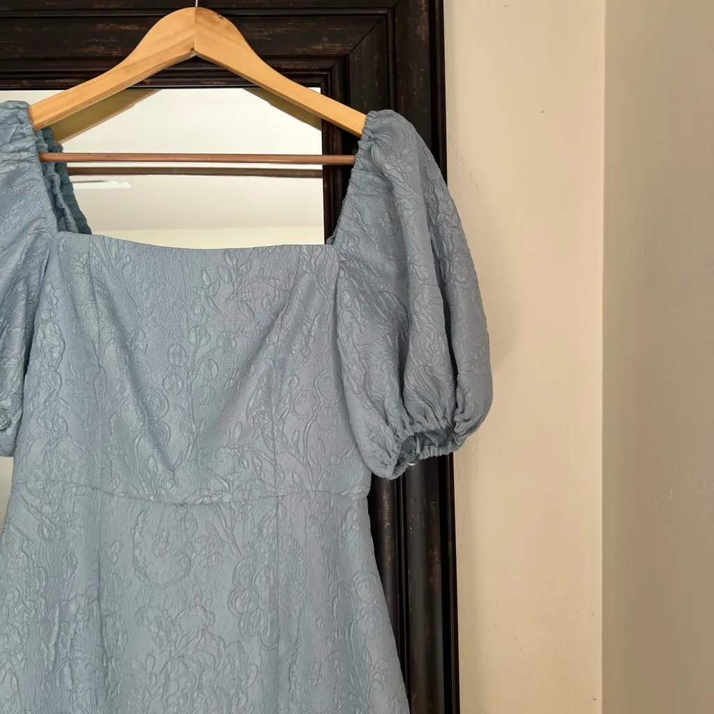 Sachin Babi X Dillards Light Blue Puff Sleeve Dress - Image 3