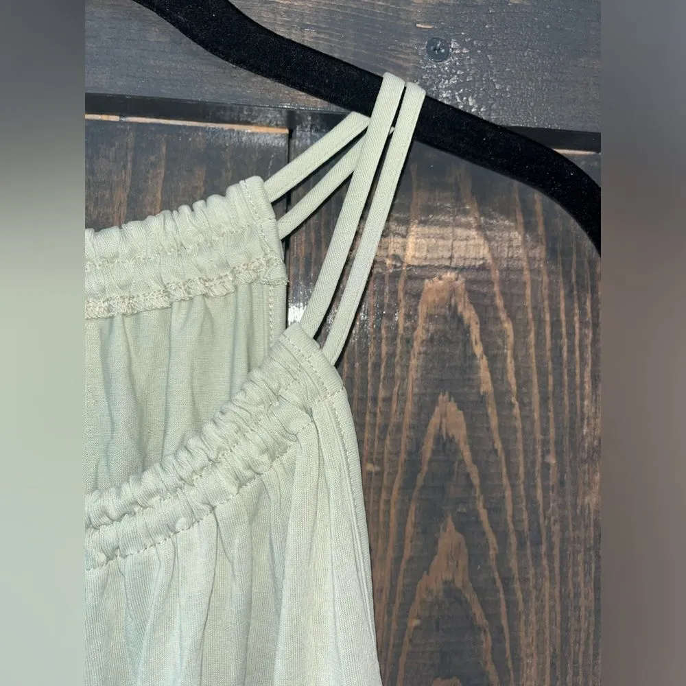 Green Envelope Sage Green Sleeveless Summer Dress‎ with Strappy Details A70 Size M - Image 3