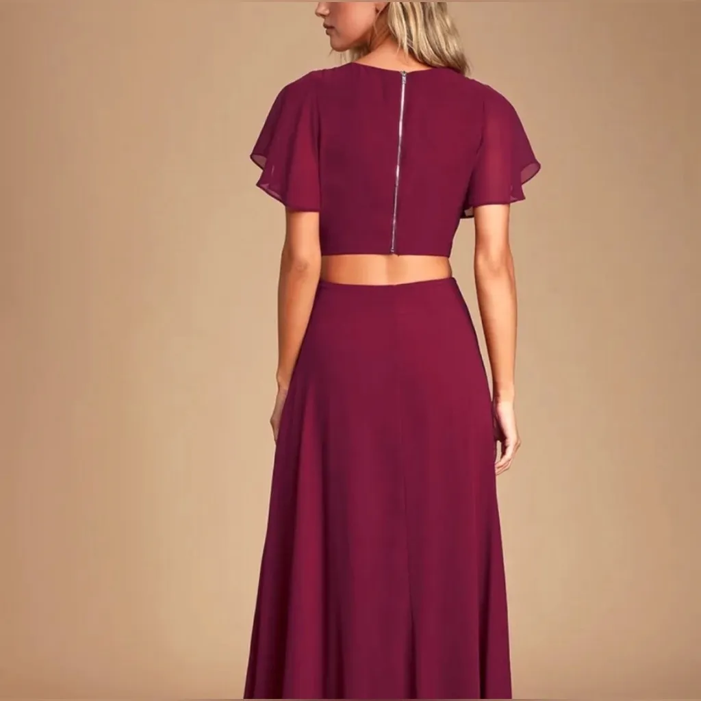Lulu's Burgundy Maxi Dress - Image 2