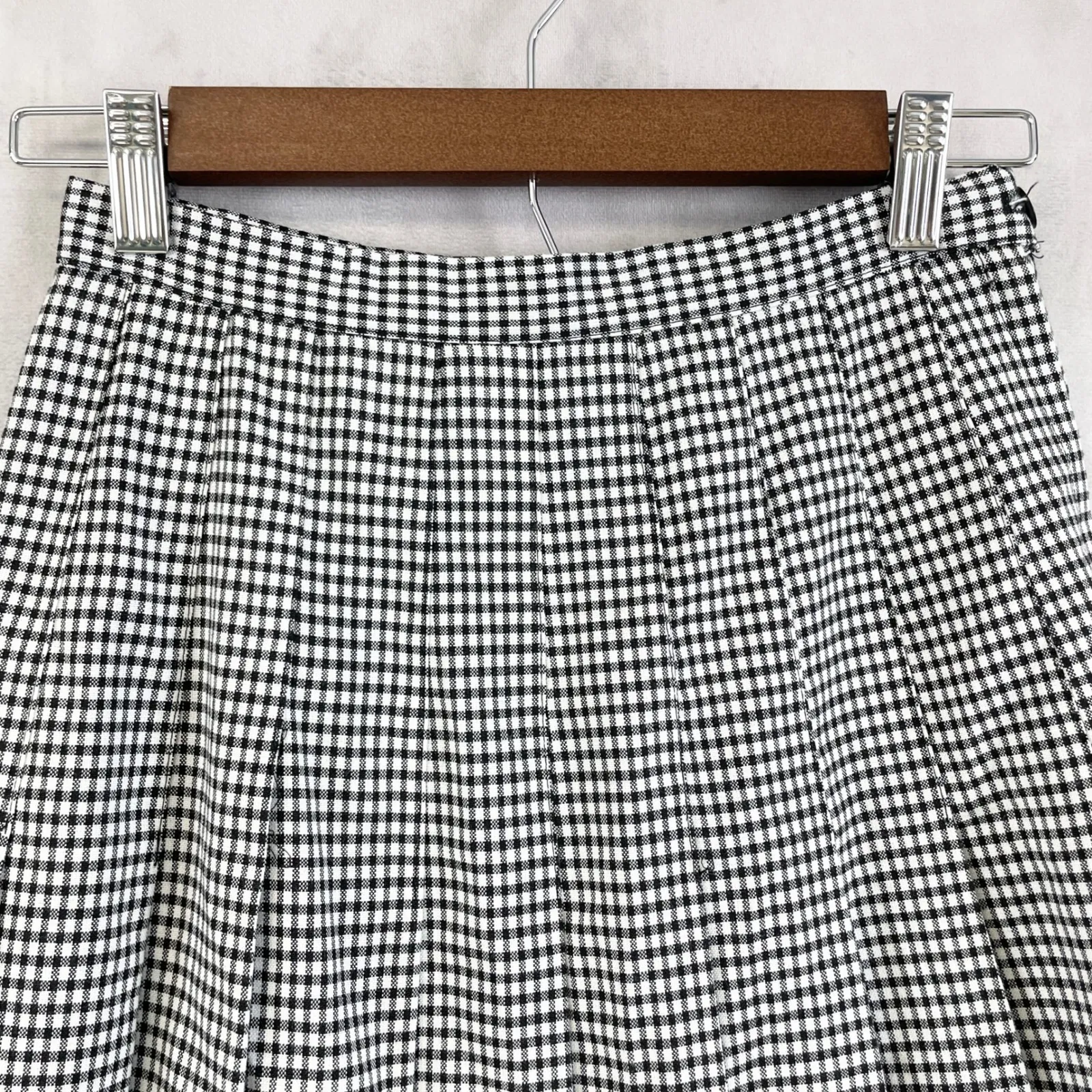 Briggs New York Womens Gingham Skirt XS/S Midi Preppy Academia Retro Old Money - Image 2