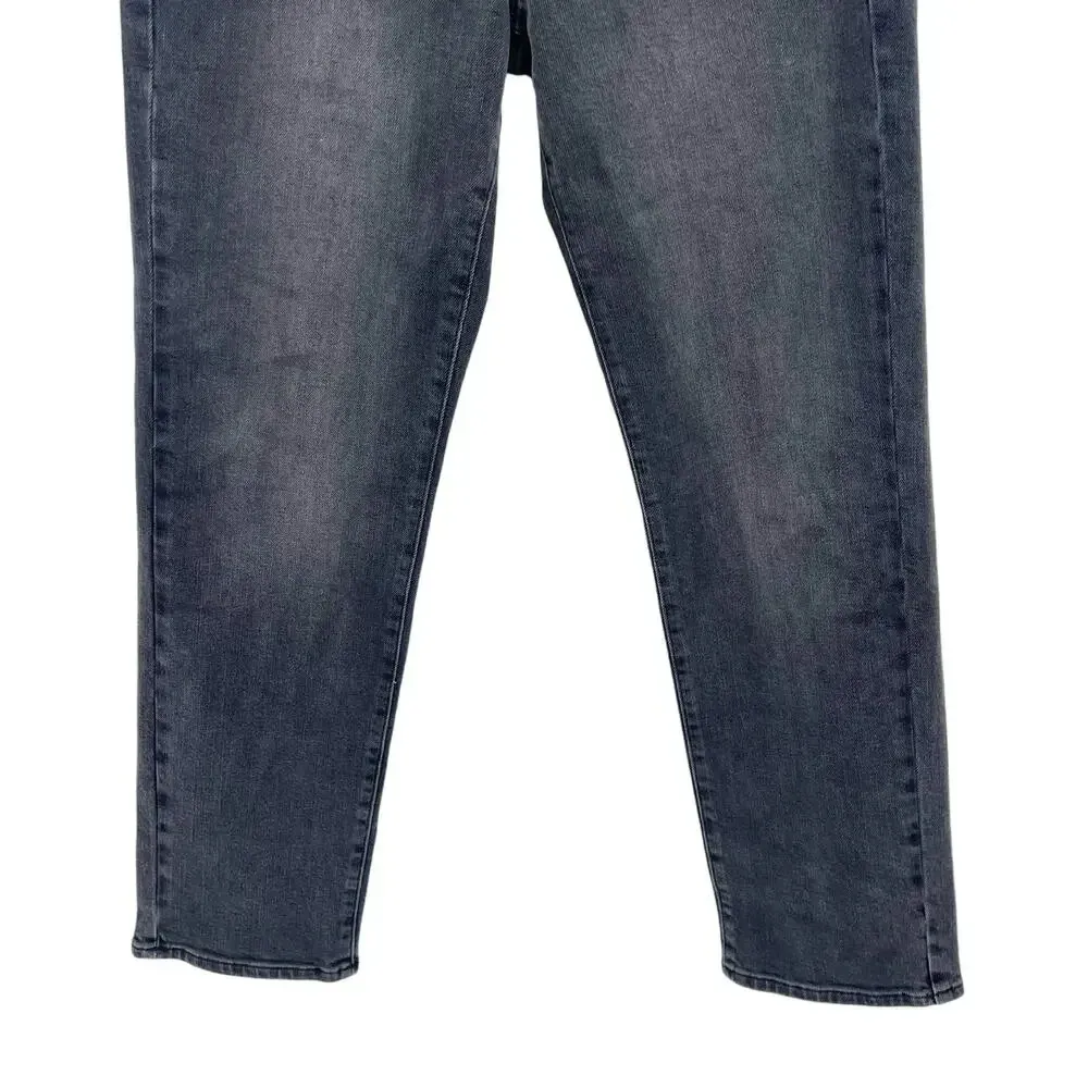 Good American Good Vintage Fold Over Waist Jeans‎ Black 220 Size 8 / 29 - Image 8