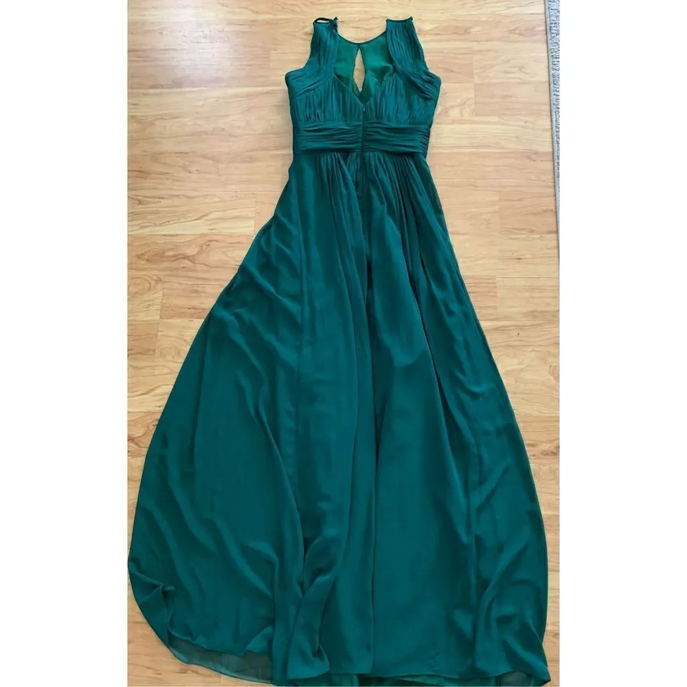 Green bridal dress made of honor size 0 by dessy collection - Image 7