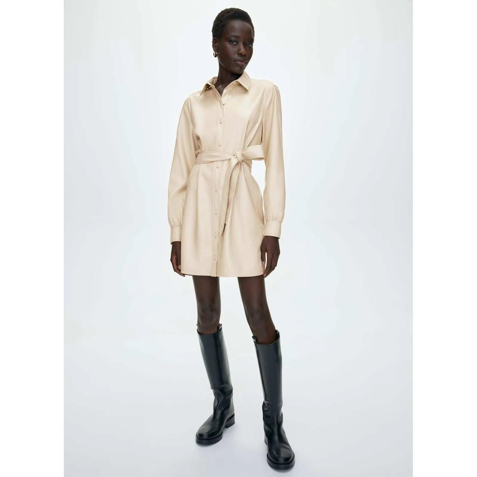 Aritzia Wilfred Caroline Dress In Bone / Ivory Size XXS $168‎ - Image 2