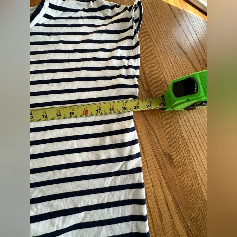 ZARA Black And White Striped Tie hem Crop Shirt Size Large - Image 6