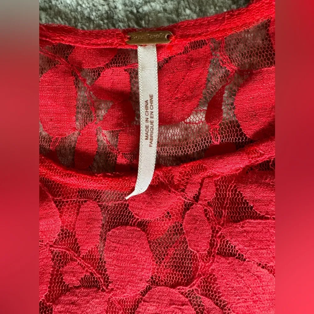 Free People Floral Mesh Lace Dress - Image 9