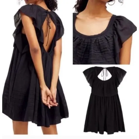 Free People Hailey Scoop Neck Cap Sleeve Mini Swing Dress New with tags Size XS - Image 2