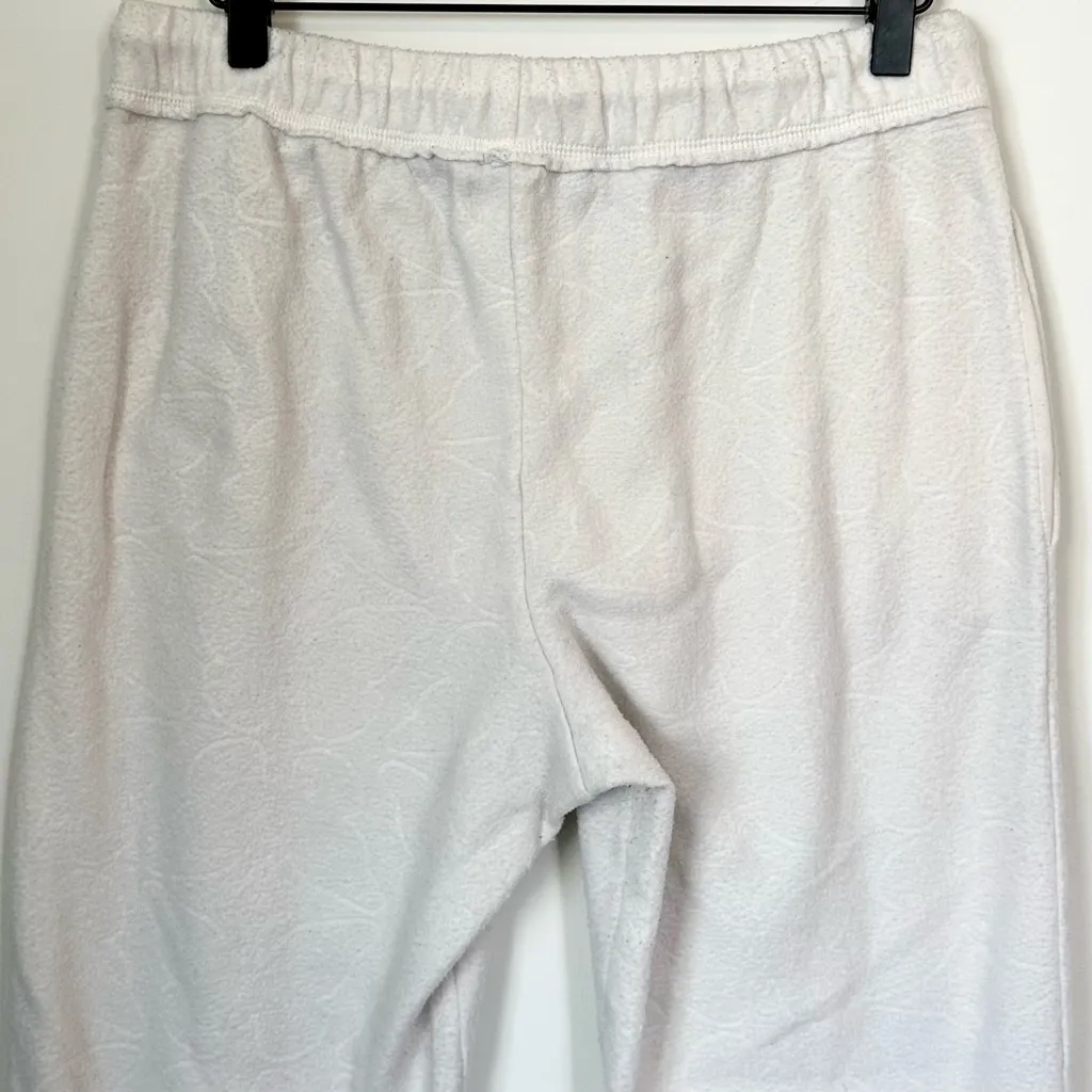 No Boundaries Off White Jogger Pants with Subtle Butterfly Design - Medium - Image 6