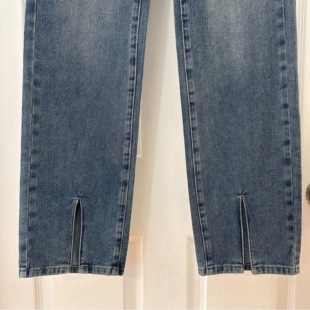 NEW Commense Classic Straight Leg Jeans Split Hem Blue sz Medium - Image 6