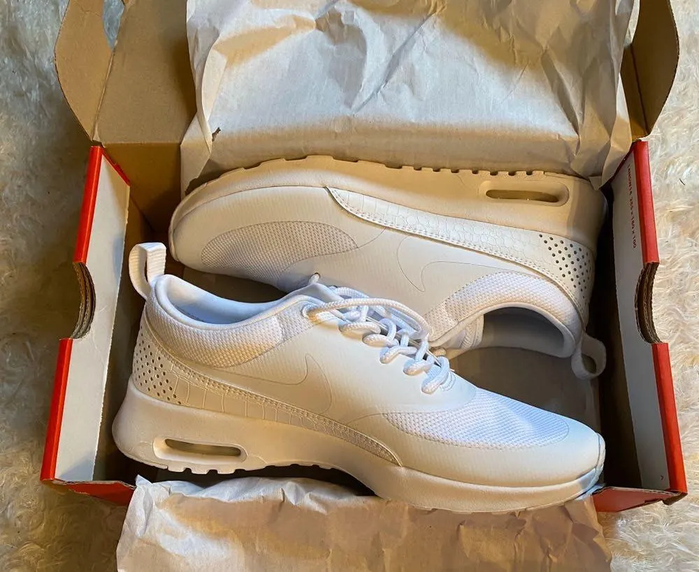 Nike White AirMax Thea Sneakers - Image 4