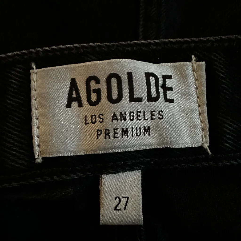 AGOLDE Parker Distressed Cutoff Denim Shorts Size 27 Zero Black Wash - Image 5