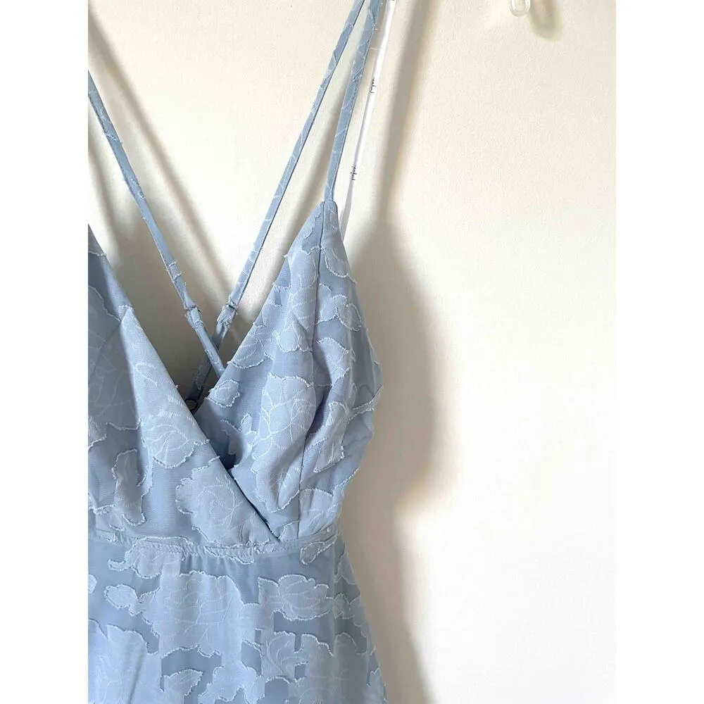 Lulu's Floral Skater Special Occasion Formal Mini Dress Blue Size Small NEW - Image 6