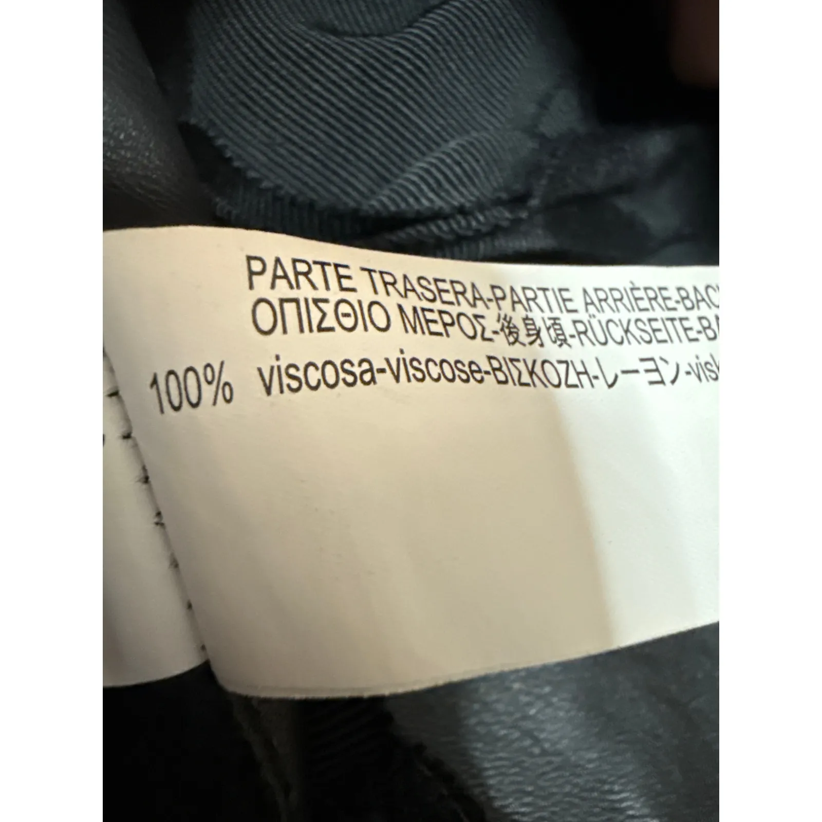 Zara Women's Black Faux Vegan Leather Sleeveless Lace Up Back Crop Tank Top Sz S - Image 4